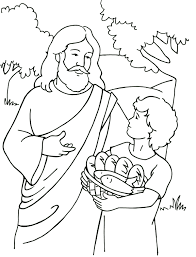 Helping kids to have fun while enjoying god's word to it's fullest. Feeding 5 000 2 Coloring Page Sermons4kids