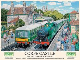 British Railway Poster Advertising Corfe Castle Railway Station One Of The Stops On The Swanage Railway Heritage Line Printed On Corfe Castle Railway Posters