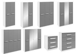 The black and white bedroom furniture for your bedroom spot will be so amazing. Moritz White Grey High Gloss Bedroom Furniture Wardrobes Bedside Drawers Ebay