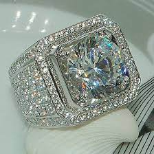 18k White Gold Iced Out Band Hiphop Engagement Micropave Cz Pinky Men Women Ring Sterling Silver Mens Rings Fashion Rings Mens Silver Rings