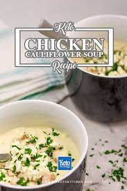 Easy Chicken Cauliflower Soup Recipe Warm Hearty Recipe Cauliflower Soup Recipes Feta Recipes Recipes