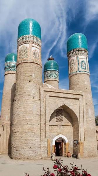 Chor Minor gatehouse in Bukhara, Uzbekistan