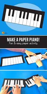 Make A Paper Piano For Kids Fun Easy Paper Activity Music Activities For Kids Kids Piano Preschool Music
