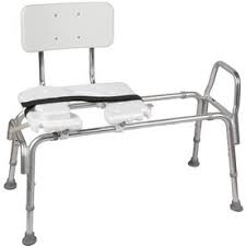 Dmi White Plastic Freestanding Transfer Bench 522 1734 1900 Transfer Bench Shower Chair Shower Bench