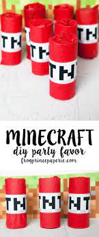 minecraft party favor diy tnt frog prince paperie