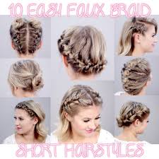 One of the easy hairstyles for short hair step by step. Milabu 10 Easy Faux Braid Short Hairstyles Facebook