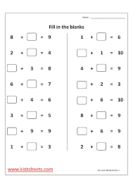 They will love this challenge! Subtraction Work Sheets Easy Algebra Fill In The Blank Subtraction 1st Grade Google Models Form Ideas