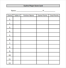 Unexpected Euchre Rotation Chart Euchre Rotation Chart For