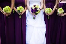To give the bouquet, centerpiece and other florals a springtime pop, they accented with peach + creamy white blooms. Purple Green Florida Wedding Part 1 Every Last Detail Wedding Colors Purple Purple And Green Wedding Purple Wedding
