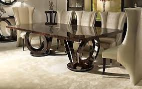 Designer Macassar Ebony Dining Table Elliptical Luxury Dining Tables Dining Table Gold Metal Dining Table