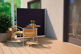 Seitenmarkise Ausgezogen Farbe Grau Markise Draussen Hauswand