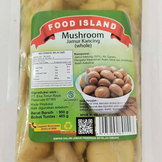 Food island mushroom jamur kancing slice (900g)