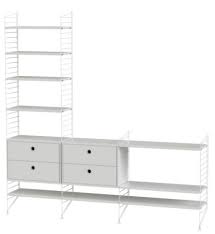 The aliante shelving system by rodolf dordoni for capellini is available with polished above: String Living Room Floor Shelving System J String Furniture White White String Living Room J Weiss