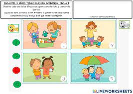Tengo Buenas Acciones Infantil 3 Anos Worksheet