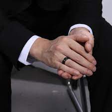 Brushed Tungsten Mens Wedding Bands Black Stepped Edge 6mm 8mm Mens Wedding Bands Tungsten Mens Wedding Bands Black Black Wedding Band