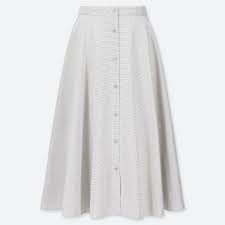 women front button circular skirt