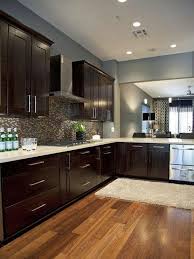 Black And Natural Wood Kitchen Cabinets Pin By Sabrina Gregory On Kitchens To Die For Easy Kitchen Updates Updated Kitchen Espresso Cabinets
