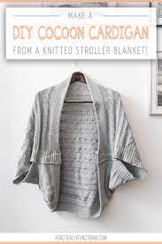 100 yards ofknit picks dishie worsted weight yarn(colors used in photos are swan and blush). Turn A Blanket Into A Diy Cocoon Cardigan Practically Functional