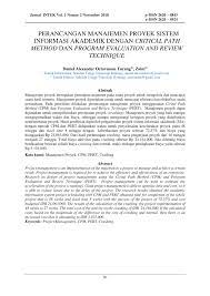 Manajemen proyek sistem informasi pdf. Pdf Perancangan Manajemen Proyek Sistem Informasi Akademik Dengan Critical Path Method Dan Program Evaluation And Review Technique