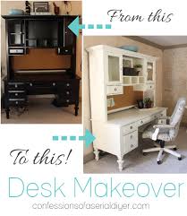 And the legs are made from stair spindles… how clever! Desk Makeover Confessions Of A Serial Do It Yourselfer