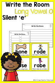 Write The Room Long Vowel O Silent E Phonics Literacy Center Kindergarten Writing Cvce Words