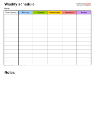 Weekly schedule template for family, college, work, medication, employee are available here in this article. Free Weekly Schedules For Word 18 Templates