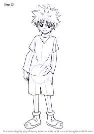 Learn How To Draw Killua Zoldyck From Hunter X Hunter Hunter Hunter Step By Step Drawing Tutoria In 2020 Anime Character Drawing Anime Drawings Boy Anime Lineart