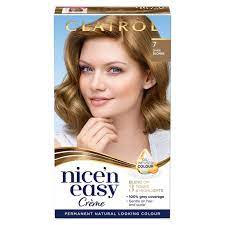 These are the best box hair dye brands in the lab, we dye swatches with brown, blonde, red, and black shades and evaluate them for their gray coverage. Clairol Nice N Easy Hair Dye 7 Dark Blonde Ocado