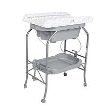 Amazon Com Kinbor Baby Bathinette Folding Changing Table Baby Diaper Station With Bath Tub Unit Port In 2020 Baby Changing Tables Folding Changing Table Baby Dresser