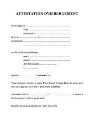 Modèle d'attestation de qualification coiffure 2 pages. Attestation D Hebergement Parent Paperblog Word Doc Attestation Modele Attestation