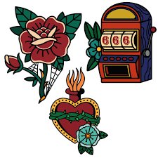 Black traditional halloween tattoo flash. Draw You Traditional Tattoo Flash By Gpap One Fiverr