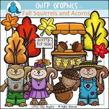 Black And White Squirrel With Acorn Clipart Fall Squirrels And Acorns Clip Art Set Chirp Graphics Clip Art Fall Clip Art Art Set