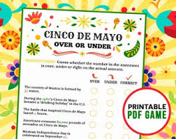 Cinco de mayo falls on may 5 every year. Cinco De Mayo Game Etsy