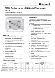 How to unlock honeywell thermostat screen. T6865 Series Large Lcd Digital Thermostat Manualzz