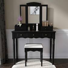 A makeup vanity in the bedroom is the ideal place. Drawers And Stool For Corner Bedroom Girls In Black Vanity Set Makeup Vanity Desk Dressing Table With Mirror Vanities Vanity Benches Bedroom Furniture Amaltheiayada Gr