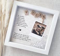 First Anniversary Frame Anniversary Gift Gift For Partner Etsy Paper Gifts Anniversary Anniversary Frame 1st Anniversary Gifts