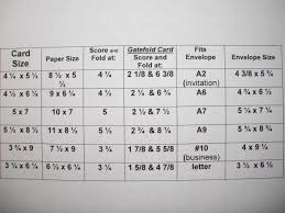 Card Size Chart 308 Best Images About Paper