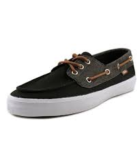 Vans Chauffeur Sf Men Moc Toe Canvas Black Boat Shoe Modesens Black Boat Shoes Canvas Boat Shoes Boat Shoes