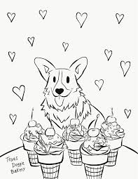 Free Printable Corgi Coloring Pages From Texas Doggie Bakery In 2020 Corgi Coloring Pages Corgi Sploot