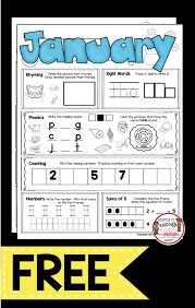 Free Morning Work For Kindergarten January Worksheets Snoman Printables Freebie K Kindergarten Morning Work Free Morning Work Free Kindergarten Worksheets