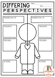 Differing Perspectives Graphic Organizer Free Printable Teach Students How To Analyze Differ Social Emotional Learning School Psychology School Social Work