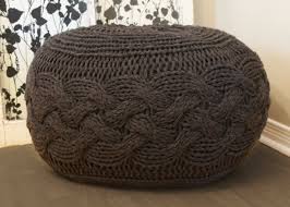 At home i saw so so many of this pouf pillows/ ottoman at home. Diy Knitting Pattern Chunky Cable Knit Pouf 2012009 Etsy Diy Knitting Chunky Knitting Patterns Knitting Patterns
