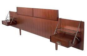 5% rewards with club o · 5% rewards with club o · easy returns Silvio Cavatorta Rosewood Headboard With Floating Nightstands For Sale At 1stdibs