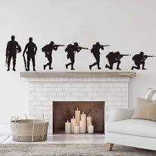 Free shipping on orders over $25 shipped by amazon. Classic Soldiers Military Boy Room Kids Room Sticker Vinyl Wall Decal Bedroom Playroom Decor Quote Set Of 7 Pcs Army Wall Stickers Aliexpress