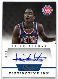 1996 collector's choice kobe bryant rookie card. Athlon Sports Isiah Thomas Signed Detroit Pistons 2013 14 Panini Prestige Basketball Card 33 Ltd 31 50