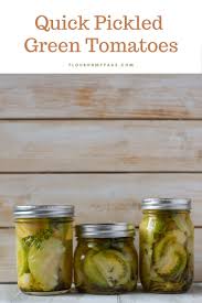 Quick Pickled Green Tomatoes Recipe Recipe Green Tomato Recipes Pickled Green Tomatoes Tomato Recipes