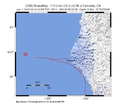 5 1 M Quake Strikes Northern California Coast California Coast Northern California Earthquake
