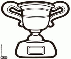 Glue the rectangle on the bottom part of the trophy card. Trophy Coloring Page Printable Game