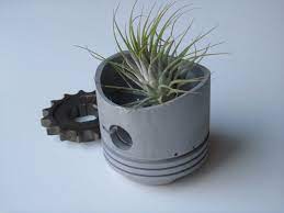 Piston Planter Flower Pot Industrial Look Upcycled Motorcycle Piston 5 00 Via Etsy Automotive Decor Car Furniture Flower Pots