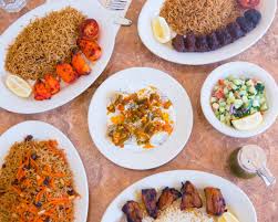 Kabuli pallow • (afghan style rice) baked with chunks of lamb tenderloin, raisins and glazed julienne of carrots, served with a side of sweet & spicy turnips 12.95. Order Kamdesh Afghan Kabob House Delivery Online Oakland Menu Prices Uber Eats